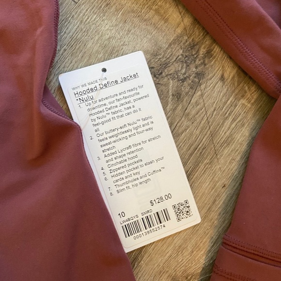 NWT Lululemon Hooded Define Jacket Smokey Red - Picture 4 of 8